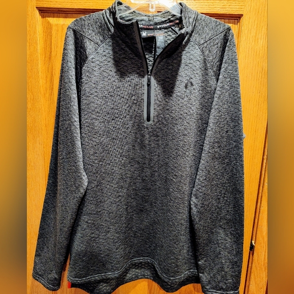 Spyder Other - EUC Men's Spyder Active ProWeb Gray Quarter-Zip Pullover Fleece, XL